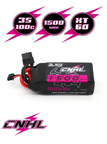 Аккумулятор CNHL Black LiPo 3S 1500mAh 11.1a 100C XT-60 для RC моделей