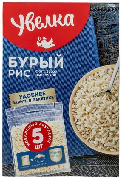 Рис бурый Увелка 5*80 Ресурс кор, 400 г