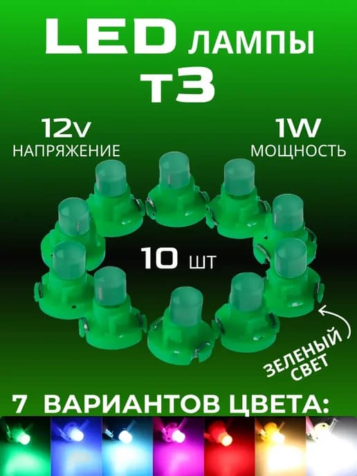 Подсветка приборной панели в машину LED лампы Т3