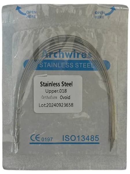 Дуги ортодонтические фиксаторы Stainlees Steel Вверх 0.18