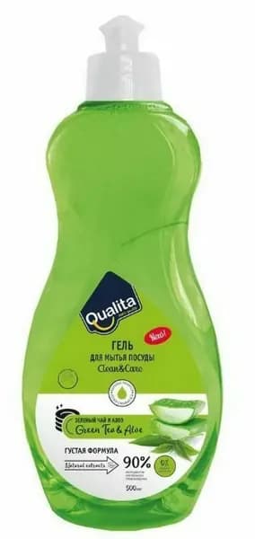 Qualita Средство для мытья посуды Green Tea & Aloe, 500 мл