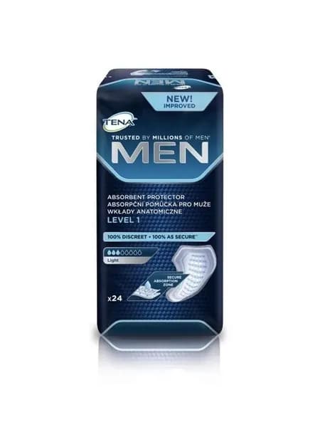 Прокладки урологические для мужчин Tena Men Level 1 Light, 3 капли, 300 мл, 24 штуки