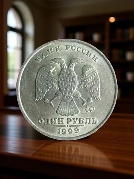 Россия 1 Рубль 1999 ММД год
