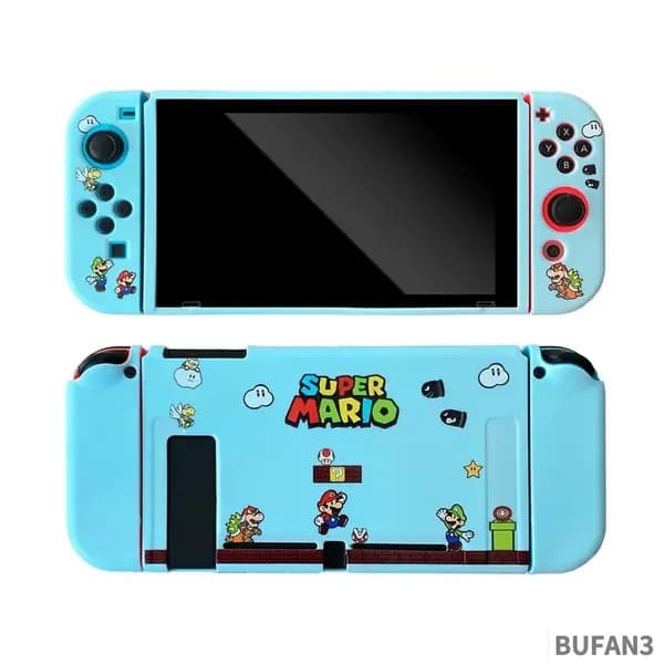 Мягкий защитный чехол TPU для Nintendo Switch с принтом Марио и Луиджи, раздельный корпус, аксессуар для игровой консоли