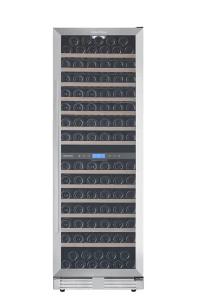 Винный шкаф Cellar Private CP165-2T, встраиваемый, двухтемпературный, 165бут, серебристый.