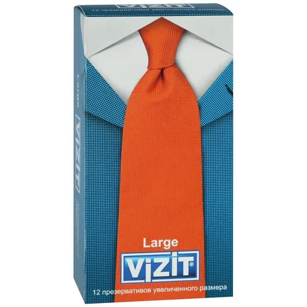 Визит Презервативы VIZIT Large Увеличенного размера 12 шт.