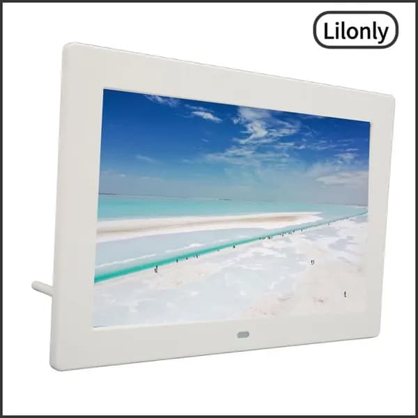 10 Inch Digital Photo Frame, Высококачественный IPS экран, для домашнего использования и подарков Белый европейский стандарт