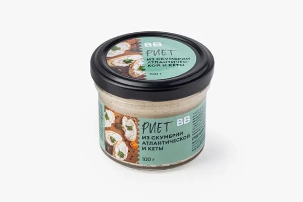 Риет из скумбрии атлантической и кеты, 100 г