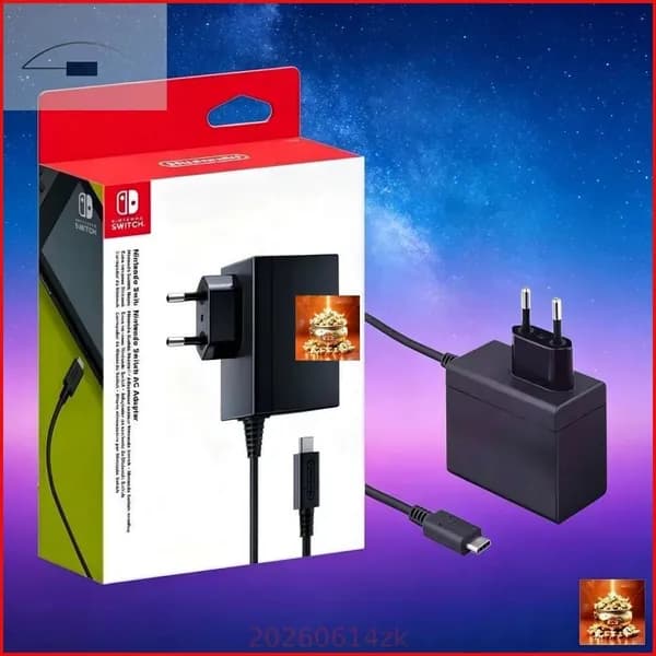 Блок питания Nintendo Switch, быстрая зарядка мощностью 39 Вт, разъём европейского стиля, подходит для Switch OLED/Lite, док для питания телевизора