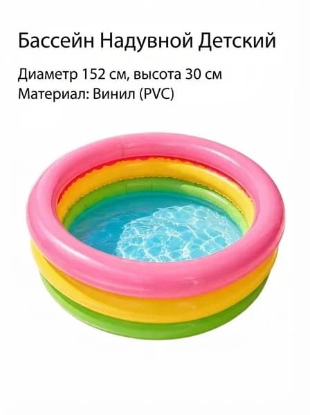 Бассейн надувной детский с принтом