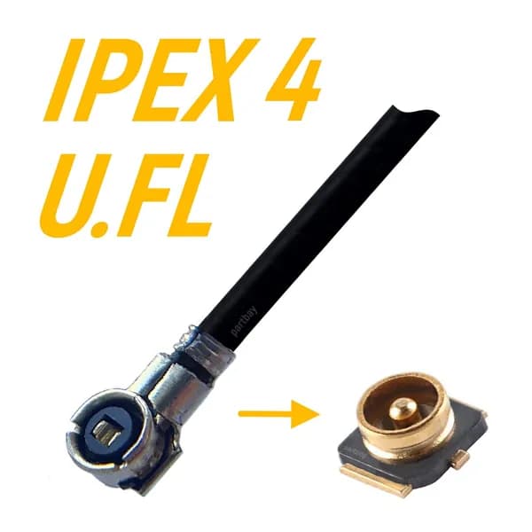 Коаксиальный кабель IPEX 4 / MHF 4 + Разъем UFL U.FL-R-SMT (1 Комплект)