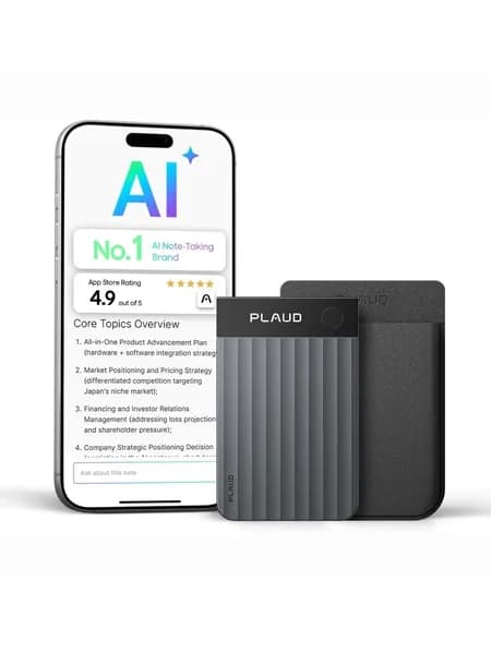 Диктофон Plaud Note Pro с расшифровкой речи и созданием резюме, черный