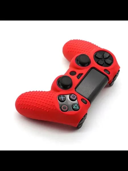 Нескользящий силиконовый чехол для PS4 контроллера, красный
