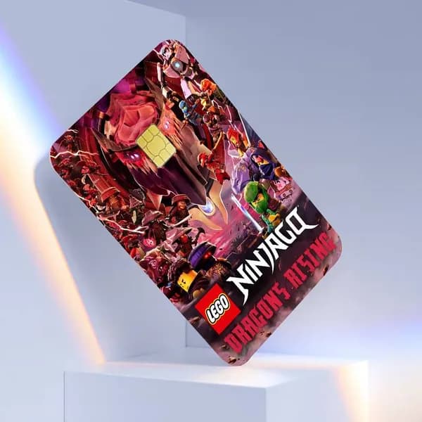 Ниндзяго Мультфильм Ninjago Наклейка для банковской карты