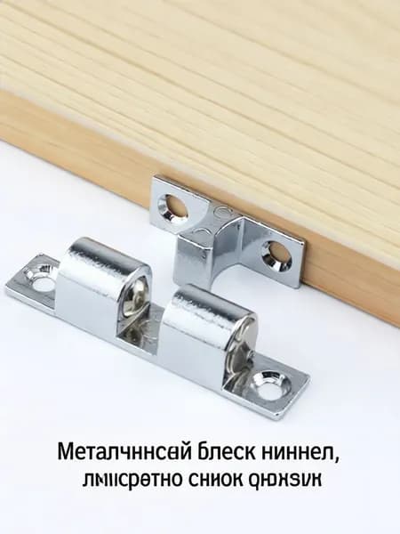 Магнитная защелка для дверцы шкафа из цинкового сплава, хромированная, большой размер
