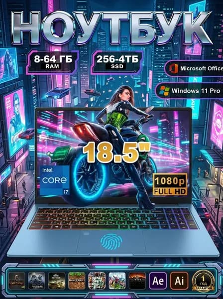 NICEBOOK I7-1068N Игровой ноутбук 18.5", Intel Core i7-1068NG7, RAM 16 ГБ, SSD 1024 ГБ, Intel Iris Plus Graphics G7, Windows Pro, светло-синий, Русская раскладка