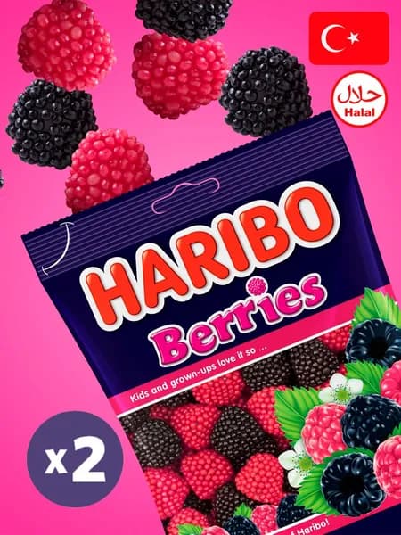 HARIBO мармелад Berries (Ягоды) 2 шт X 80г Турция
