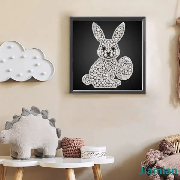 DIY-картина из жемчужин с рисунком волка на холсте 25 25 см