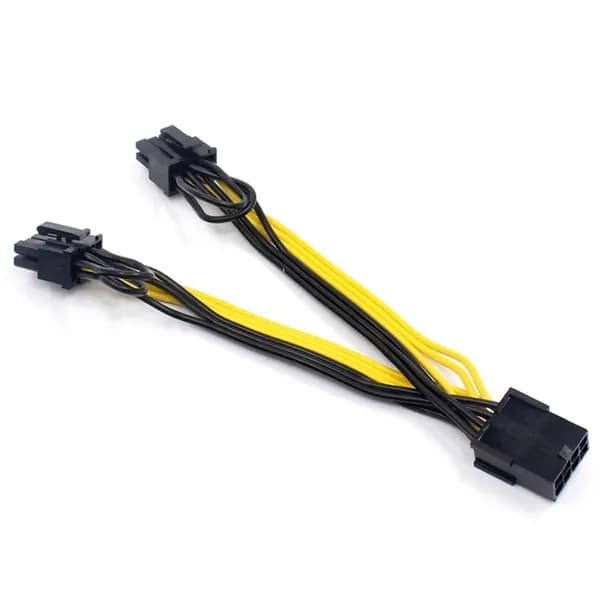 EPS CPU 8Pin to 2-Port PCIe Dual PCI-E 6+2Pin Y-образный разветвитель шнур 20CM