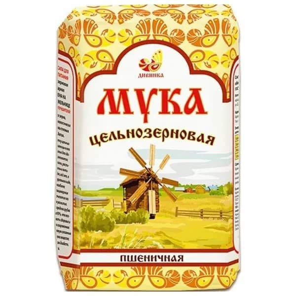 Мука пшеничная цельнозерновая ДИВИНКА, 1 кг