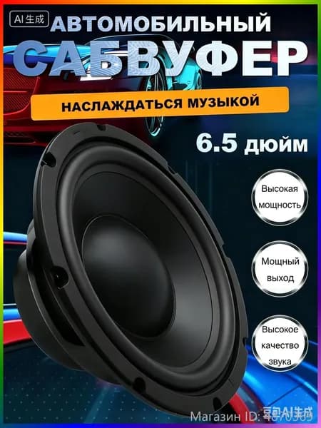 Сабвуфер автомобильный, 16.5 см (6.5 дюйм.)