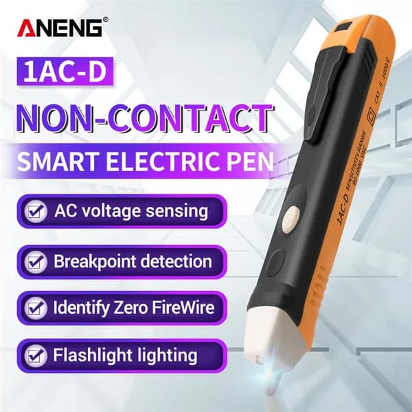 устройство проверки напряжения ANENG 1AC-D, с питанием от AAA