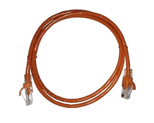 Патч-корд UTP4 cat.5e, ВС, LSZH, оранжевый, литой коннектор, NETKO Optima, 1м