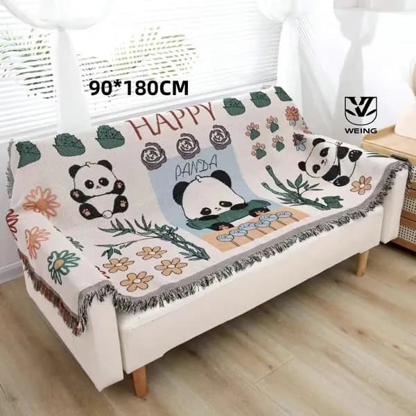 Плед двусторонний, новогодний , Хлопок, 180 см х 90 см