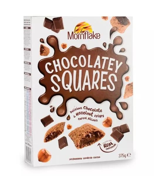 Готовый завтрак Mornflake подушечки с шоколадно-ореховой начинкой, 375г, Великобритания
