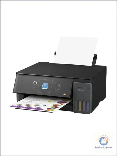 Epson МФУ Струйное Epson МФУ Струйное L3369, СНПЧ, цветн, A4, Wi-Fi, черный, В комплекте четыре флакона Настоящие чернила, черный матовый