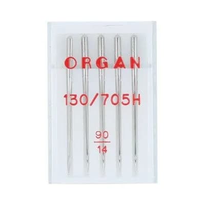 Иглы для бытовых швейных машин "ORGAN" универсальные 5 шт в пенале 5105090 № 90