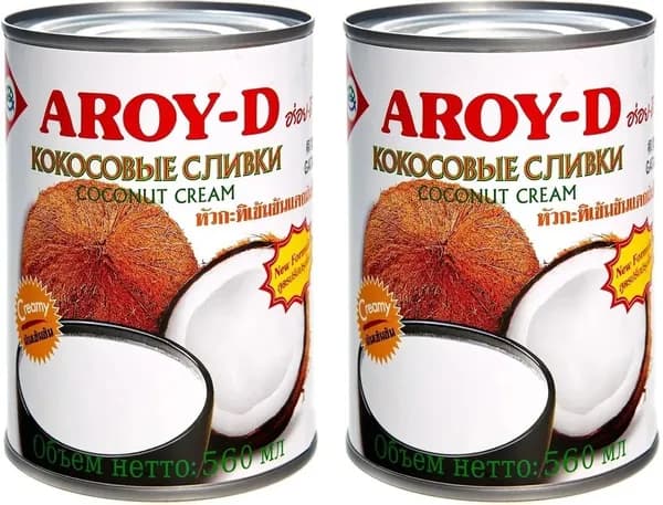 Кокосовые сливки AROY-D, 0,56 л х 2 шт