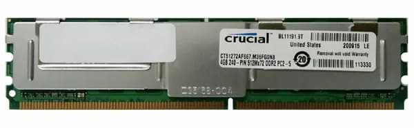 Crucial Оперативная память DDR2, 667 МГц, 1 x (CT51272AF667.M36FG0N8)