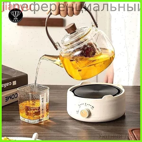 Электрическая настольная плита sku-12806.花茶壶电热炉 绿s127 白s128 黑s129, зеленый