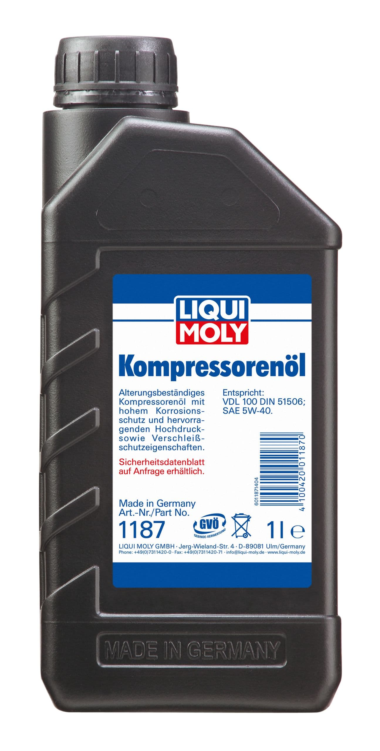 LiquiMoly Синтетическое компрессорное масло Kompressorenoil (1л), 1187