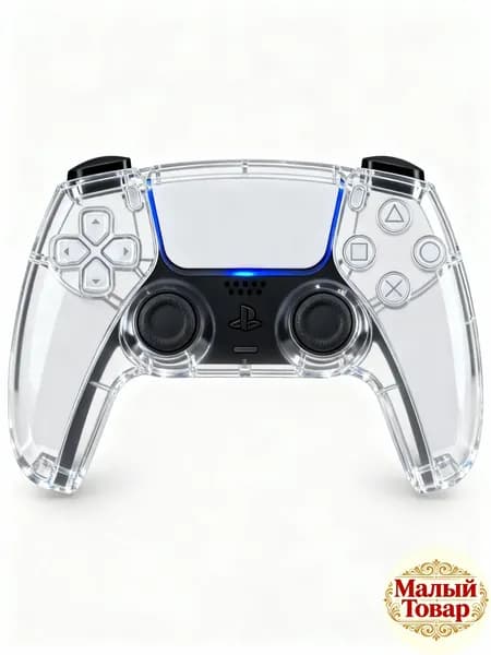 Прозрачный защитный чехол для контроллераPlaystation 5 / мягкий силиконовый чехол / противоскользящий и защищающий от пота