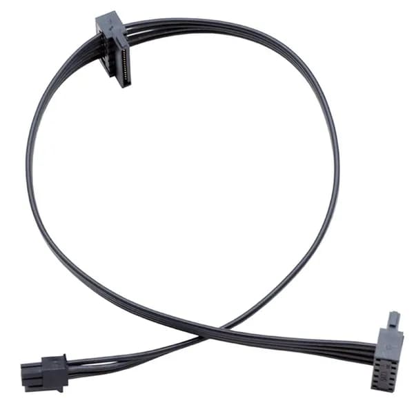 2 шт. Мини 4-контактный на двойной 15-контактный SATA HDD кабель питания, 45 см/17,7 дюйма