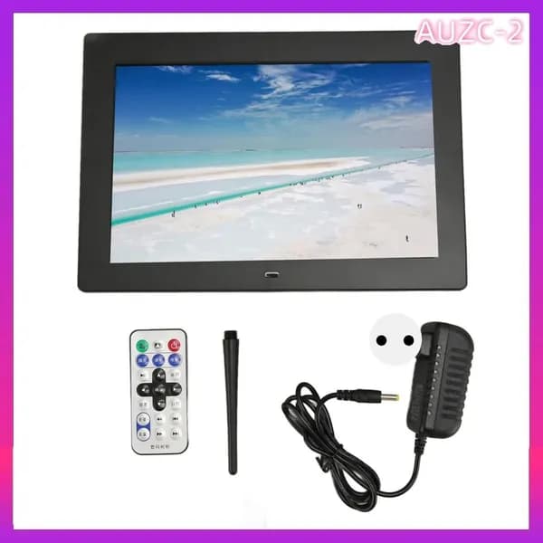10 Inch Digital Photo Frame, Поддерживает мультимедийный контент и дистанционное управление, для улучшения интерьера Черный европейский стандарт