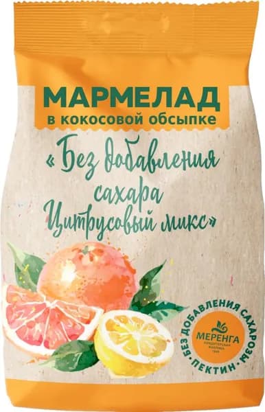 Мармелад желейный в кокосовой обсыпке Цитрусовый микс Меренга 220г