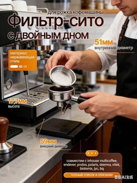 Комплект для заваривания кофе 1 шт нержавеющая сталь
