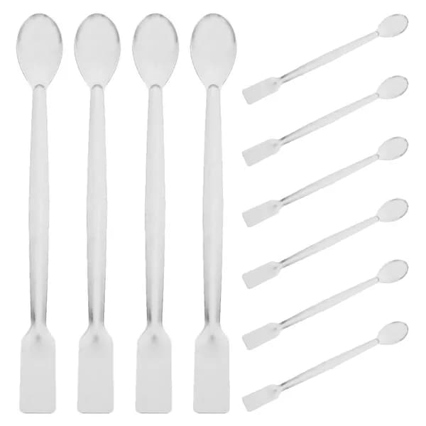Двусторонние лабораторные ложки из нержавеющей стали, 10 штук, для точного дозирования порошков