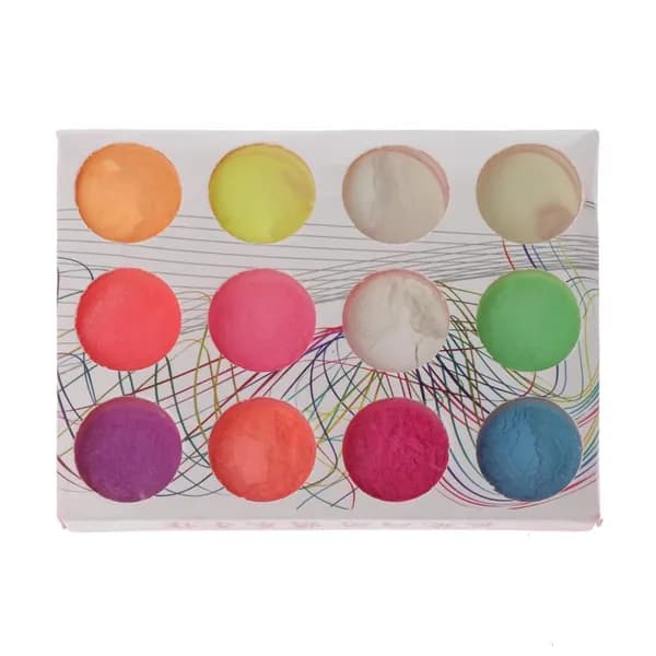 Светящийся пигментный порошок 12 цветов, Много