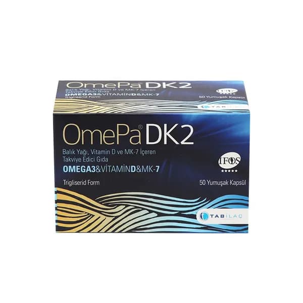 OmePa DK2 Омега-3 - Витамин D - Менак7 50 мягких капсул