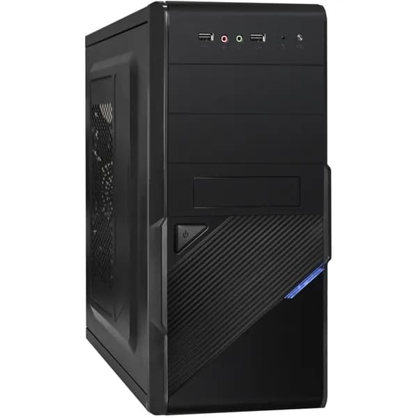 Компьютерный корпус Minitower ExeGate BA-201-UNS450 (mATX, БП UNS450 с вент. 12см, 2*USB, аудио, черный)
