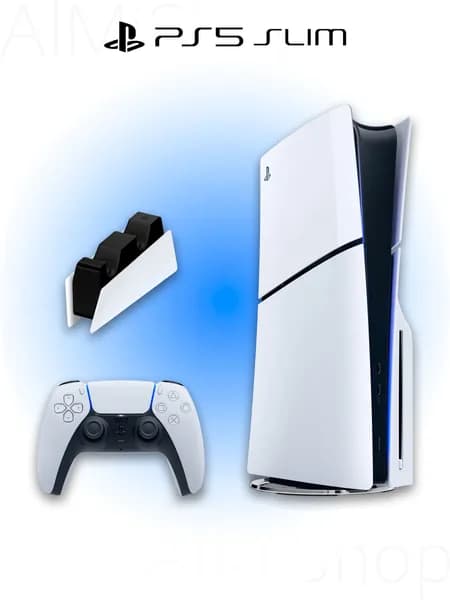 Игровая приставка Sony PlayStation 5 Slim с дисководом + зарядная станция