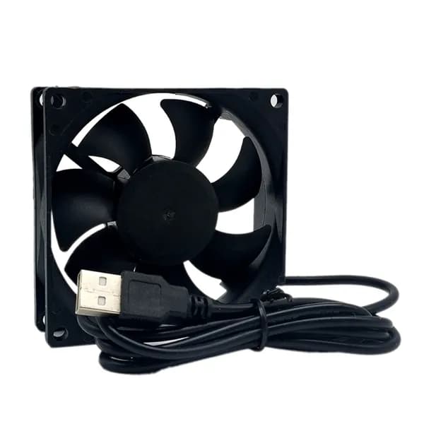 (1 шт) Вентилятор 80x80x25 USB (тихий, низкооборотный)
