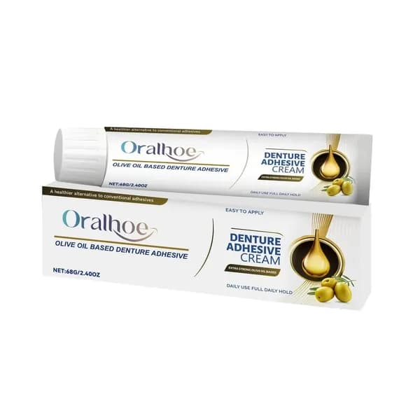 Крем-адгезив Oralhoe для зубных протезов, на оливковом масле, 68 г