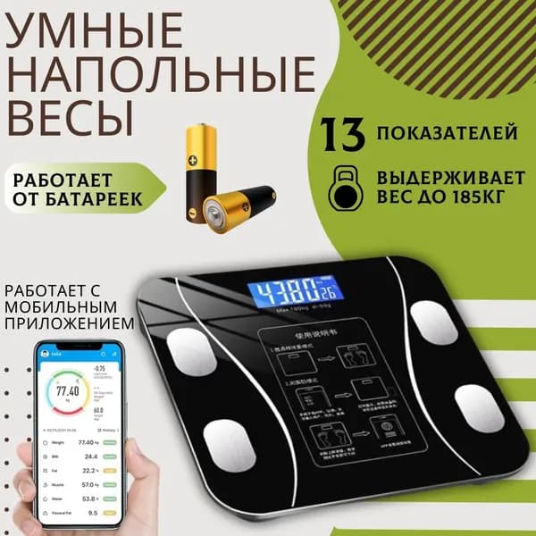 Напольные весы TwAtO4-d3e92982b5fd, нагрузка 185 кг