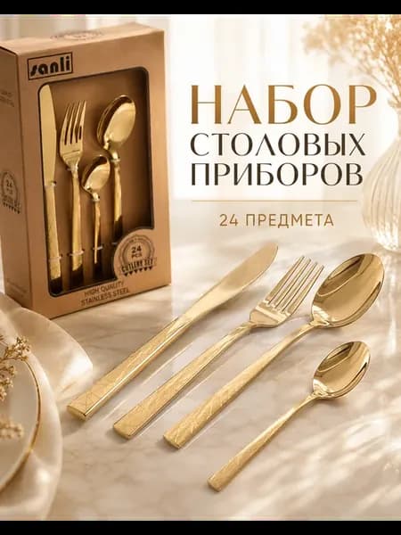 Набор столовых приборов "SANLI" 24шт
