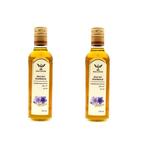 DIAL EXPORT Масло, льняное, натуральное, 0,25 л 2 штуки